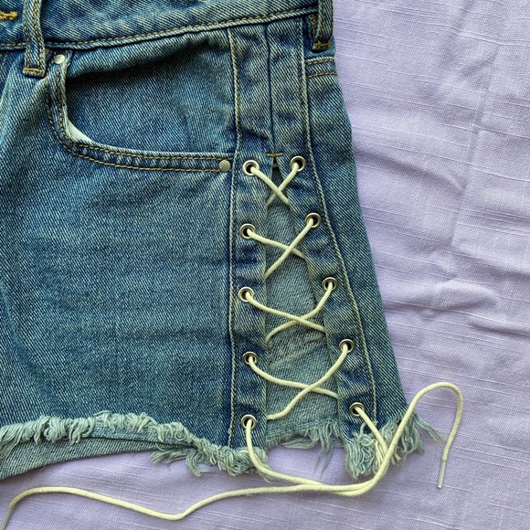 Pacsun festival short w side tie lace up detail - Picture 5 of 5